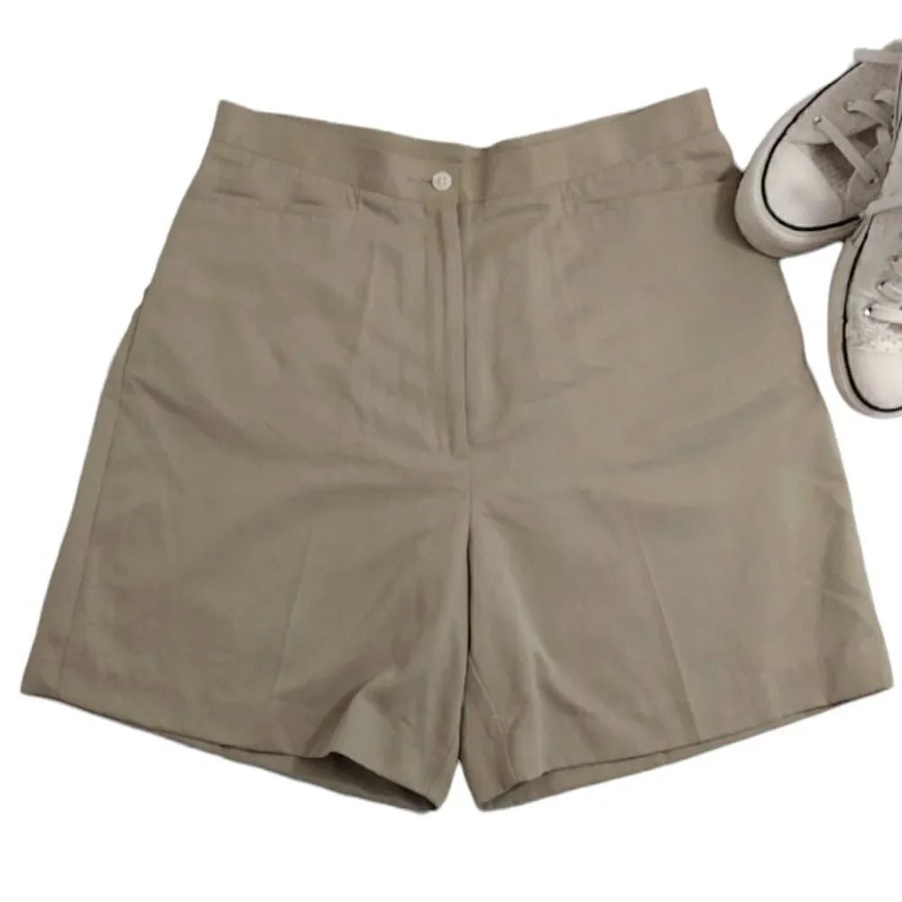 PING Tan High Waist 5.5" Inseam Athletic Shorts Size 8 NWOT